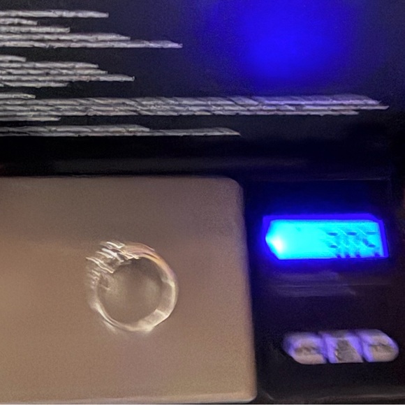 Elegant sz7.5 925 Floral nature Motif diamonds & cz marks bypass ring - Picture 10 of 10